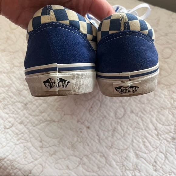 Vans Old Skool Blue Checkerboard Lace Up Women’s 11 Men’s 9.5 - Picture 8 of 11